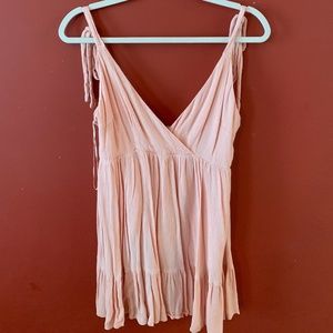 Pink Tie-Strap Dress